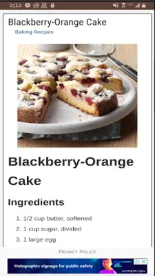 Healthy Baking Recipes android App screenshot 1